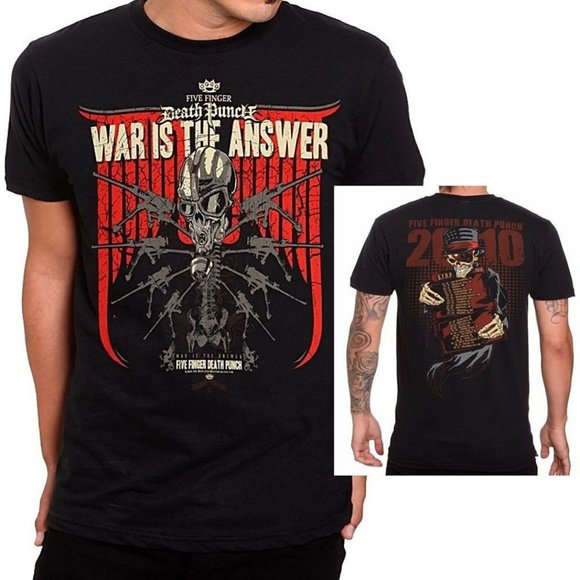 Five Finger Death Punch War Is The Answer metal rock Official T-Shirt XL NWT - Picture 1 of 5